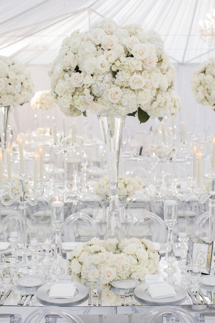 Wedding Inspiration - We could do silver accents instead of gold