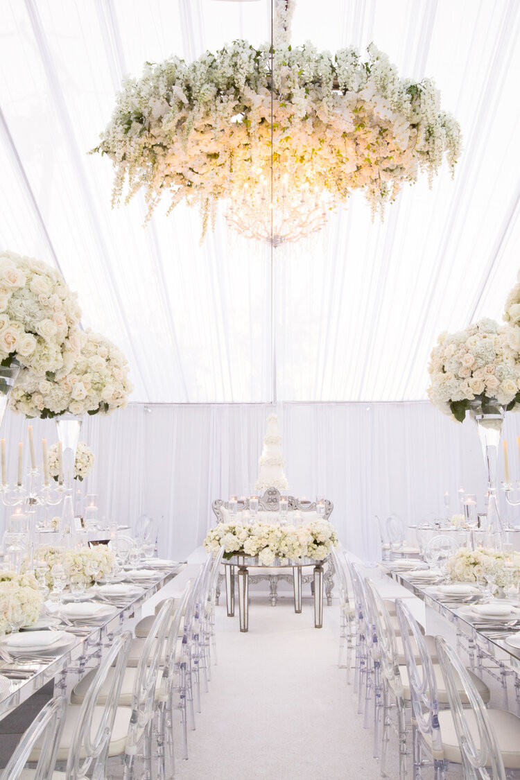 Wedding Inspiration - We could do silver accents instead of gold