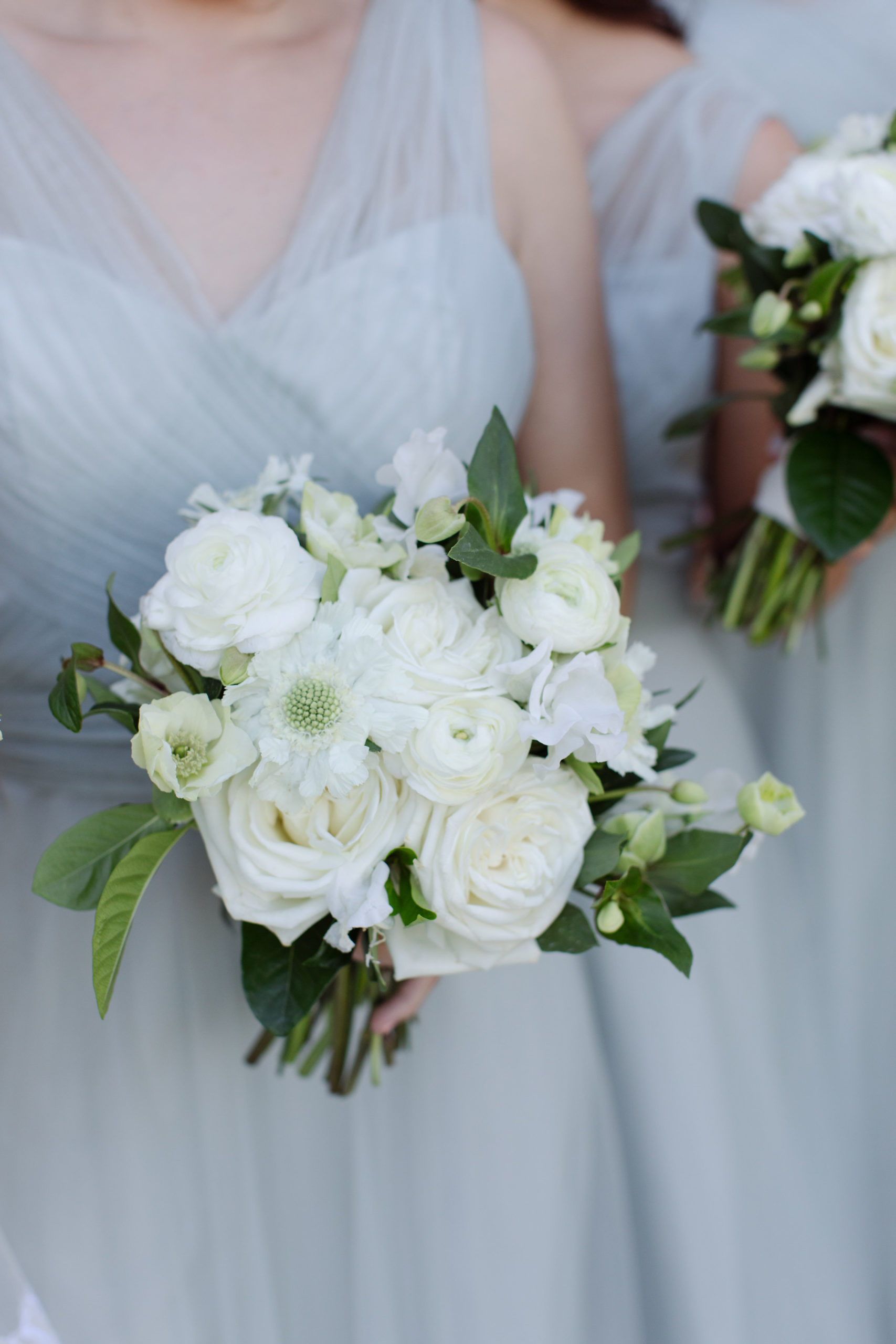 Floral Inspiration - Formal - White &amp; Green - Maybe bridesmaids in black?